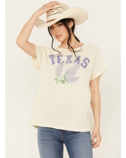 Free People Women's Texas State Flower Short Sleeve Graphic Tee