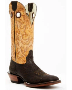 Hondo Boots Men's Bullhide Western Boots - Broad Square Toe