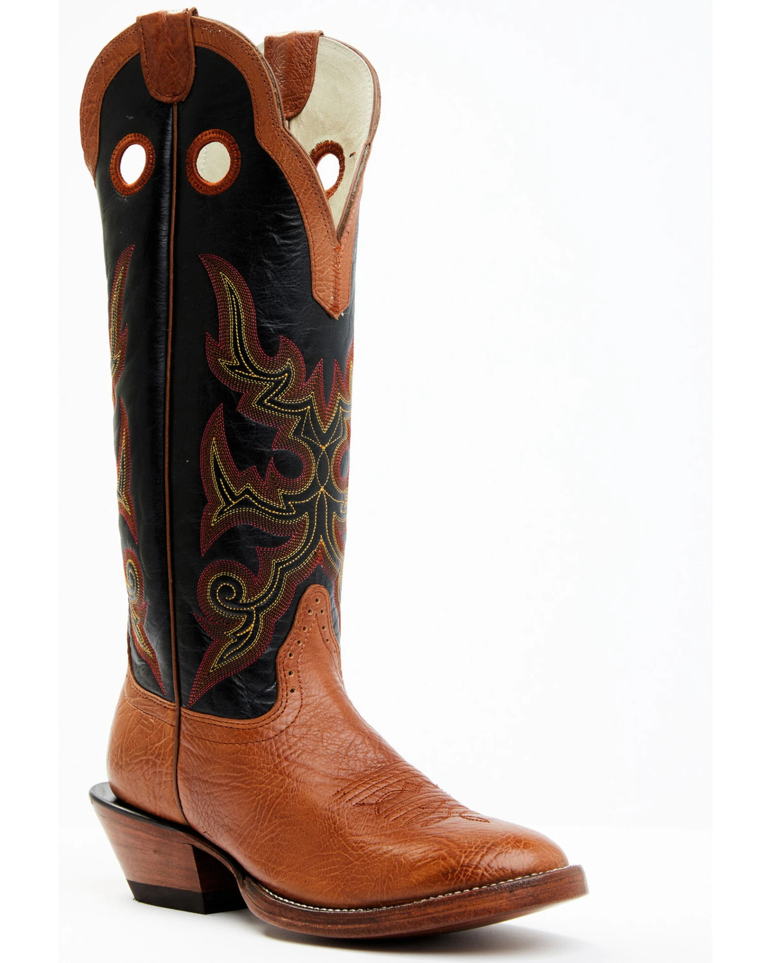 Hondo Boots Men's Spanish Shoulder Western Boots - Round Toe 1 Hondo Boots Men's Spanish Shoulder Western Boots - Round Toe